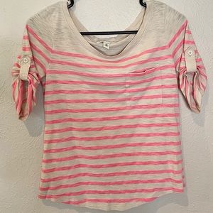 Banana Republic striped pink top
